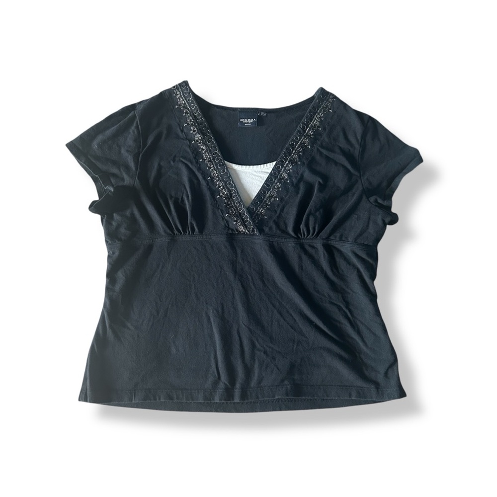 [Sonoma] BOGO $1 Fitted Cap Sleeve Blouse
